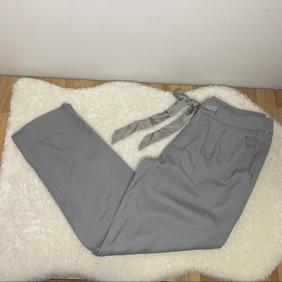 Tahari Grey Paperbag Casual Trouser Pants Size 8 - Picture 1 of 10